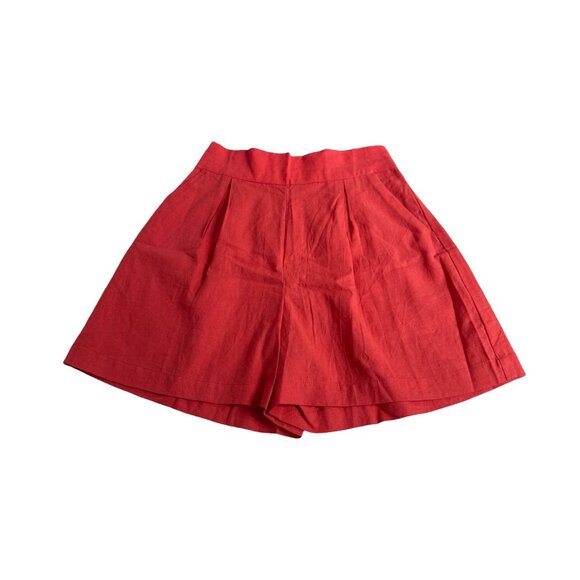 NWOT Andrea Iyamah ETI‎ Coral High Waist Linen Shorts Size M - Picture 7 of 8
